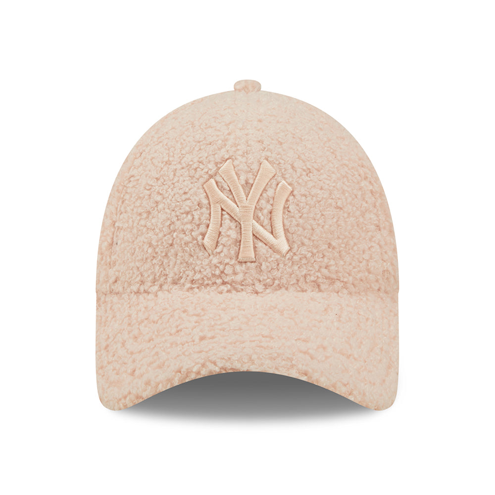 New Era Womens 9FORTY New York Yankees Baseball Cap - MLB Borg - Light Pink