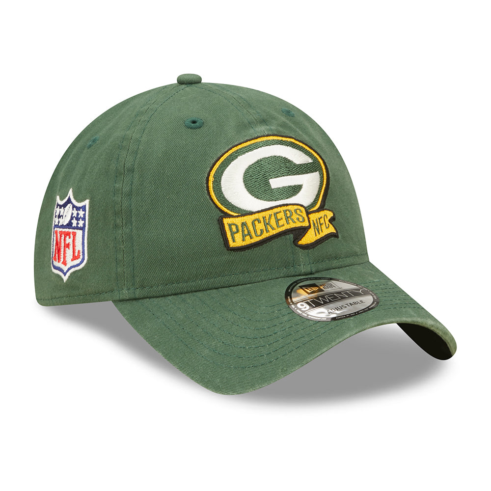 New Era 9TWENTY Green Bay Packers Baseball Cap - NFL Sideline On Field - Green