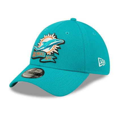 New Era 39THIRTY Miami Dolphins Baseball Cap - NFL Sideline On Field - Teal