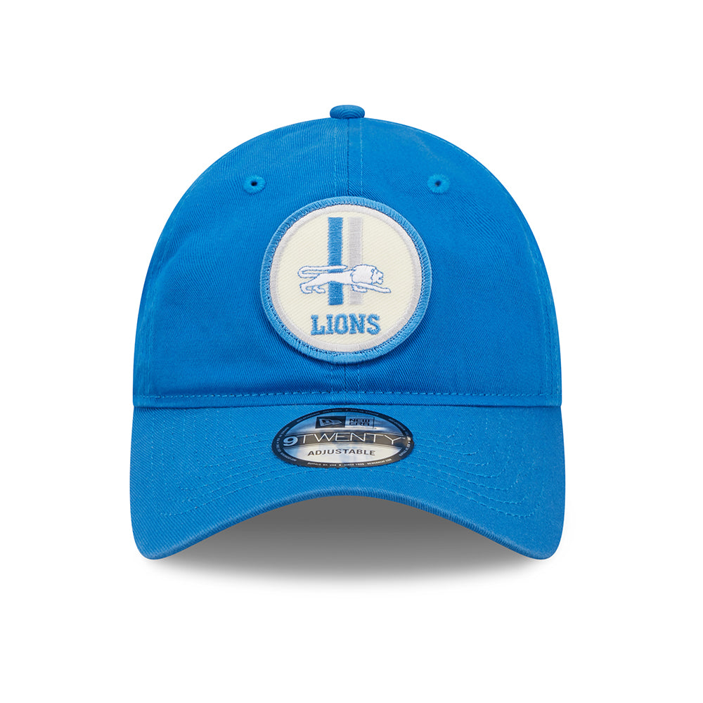 New Era 9TWENTY Detroit Lions Baseball Cap - NFL Sideline Historic - Blue