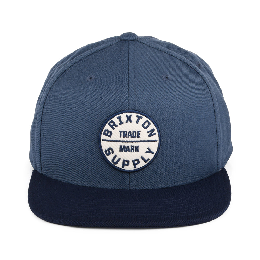 Brixton Hats Oath III Snapback Cap - Washed Navy-Teal