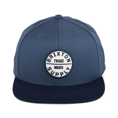 Brixton Hats Oath III Snapback Cap - Washed Navy-Teal