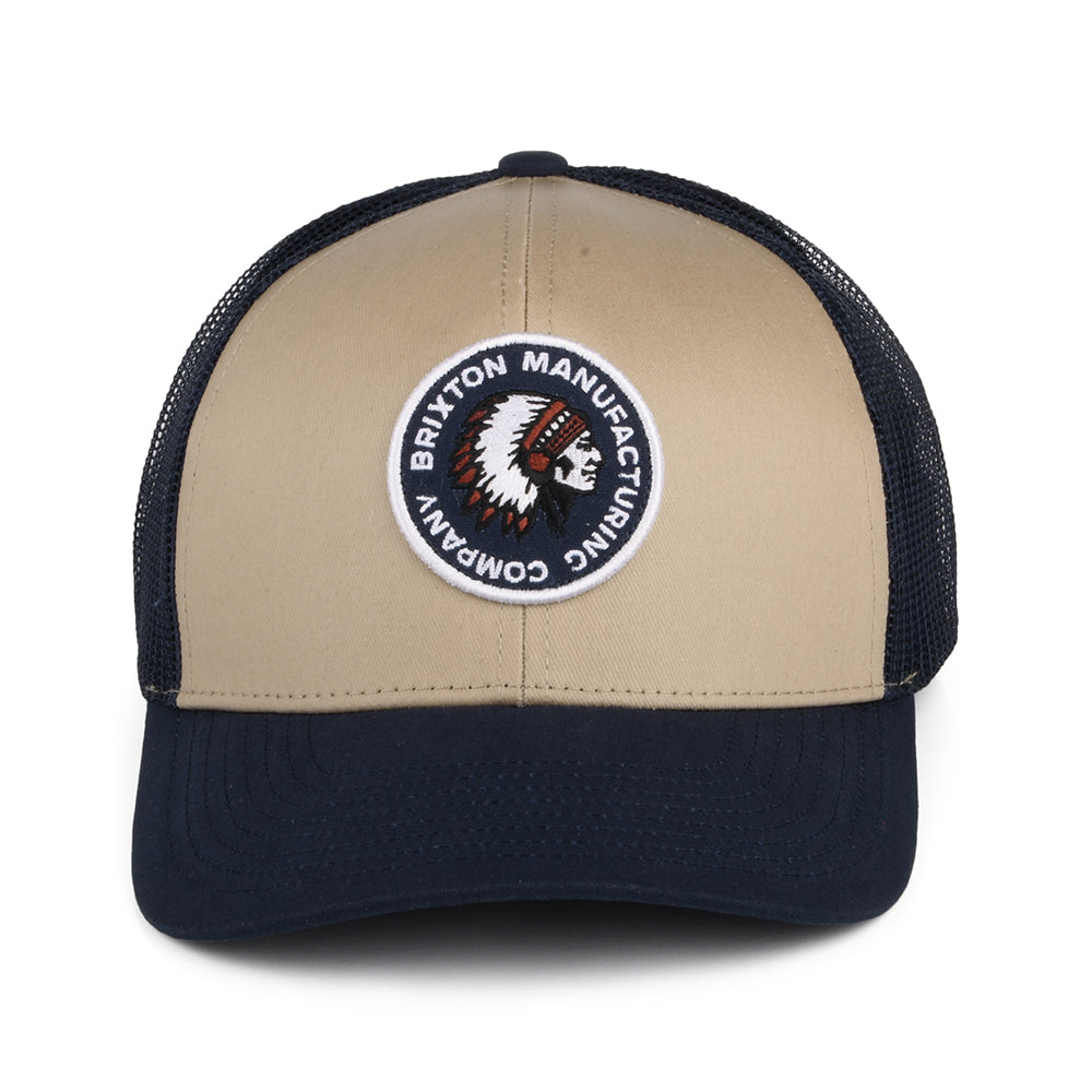 Brixton Hats Rival Stamp NetPlus MP Trucker Cap - Sand-Washed Navy