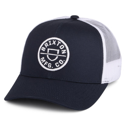 Brixton Hats Crest NetPlus MP Trucker Cap - Navy-White