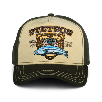 Stetson Hats Wild Life Snapback Cap - Beige-Olive-Brown