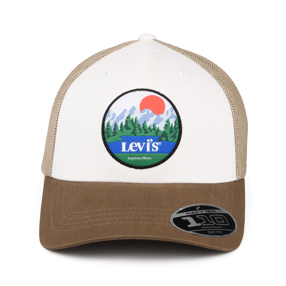 Levi's Hats Graphic Flexfit Trucker Cap With Blank Tab - Brown-White