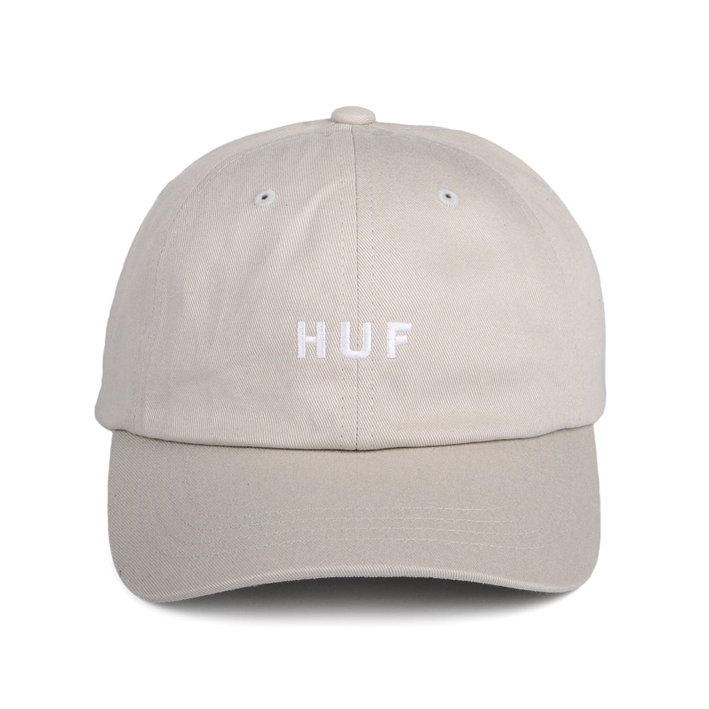 HUF Original Logo Curved Brim Cotton Baseball Cap - Cream