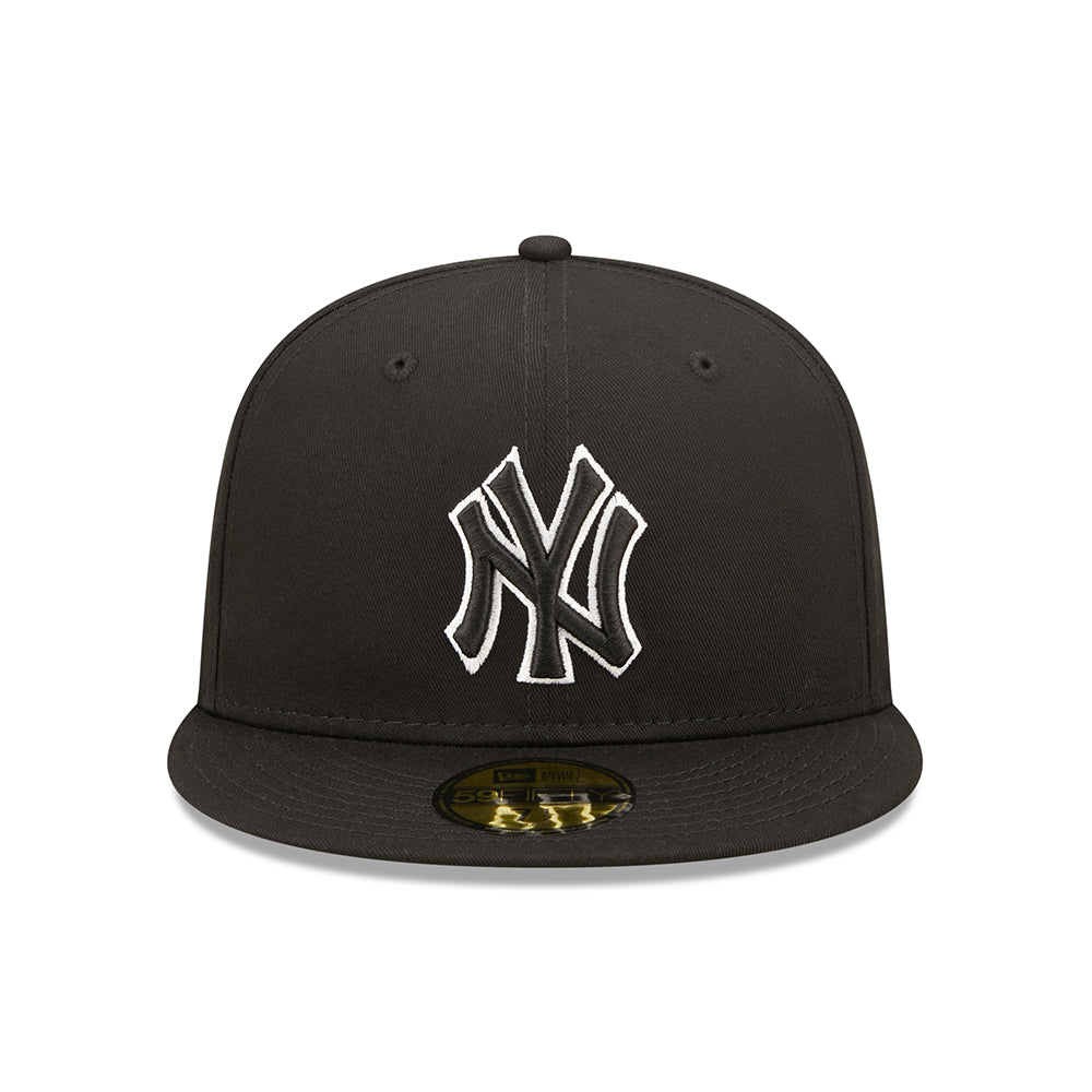 New Era 59FIFTY New York Yankees Baseball Cap - MLB Team Outline - Black