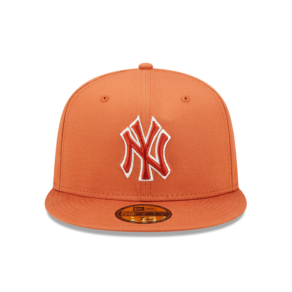 New Era 59FIFTY New York Yankees Baseball Cap - MLB Team Outline - Orange