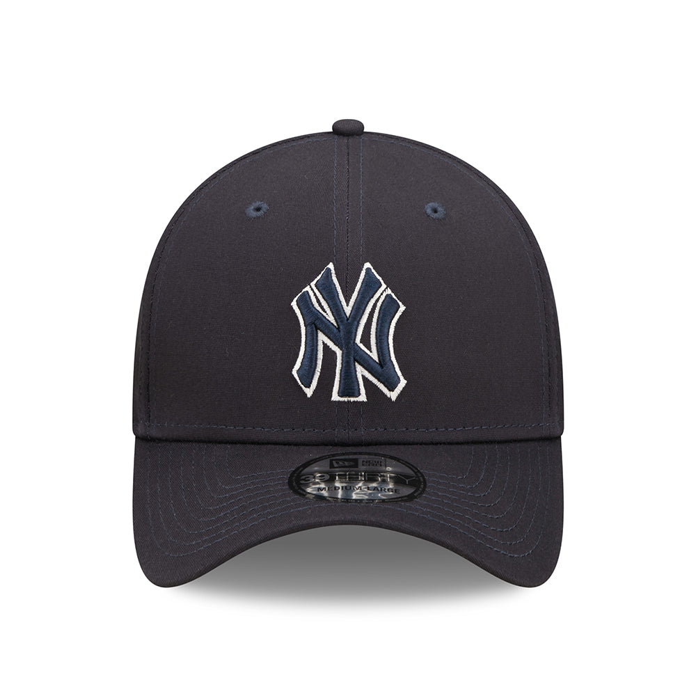 New Era 39THIRTY New York Yankees Baseball Cap - MLB Team Outline - Navy Blue