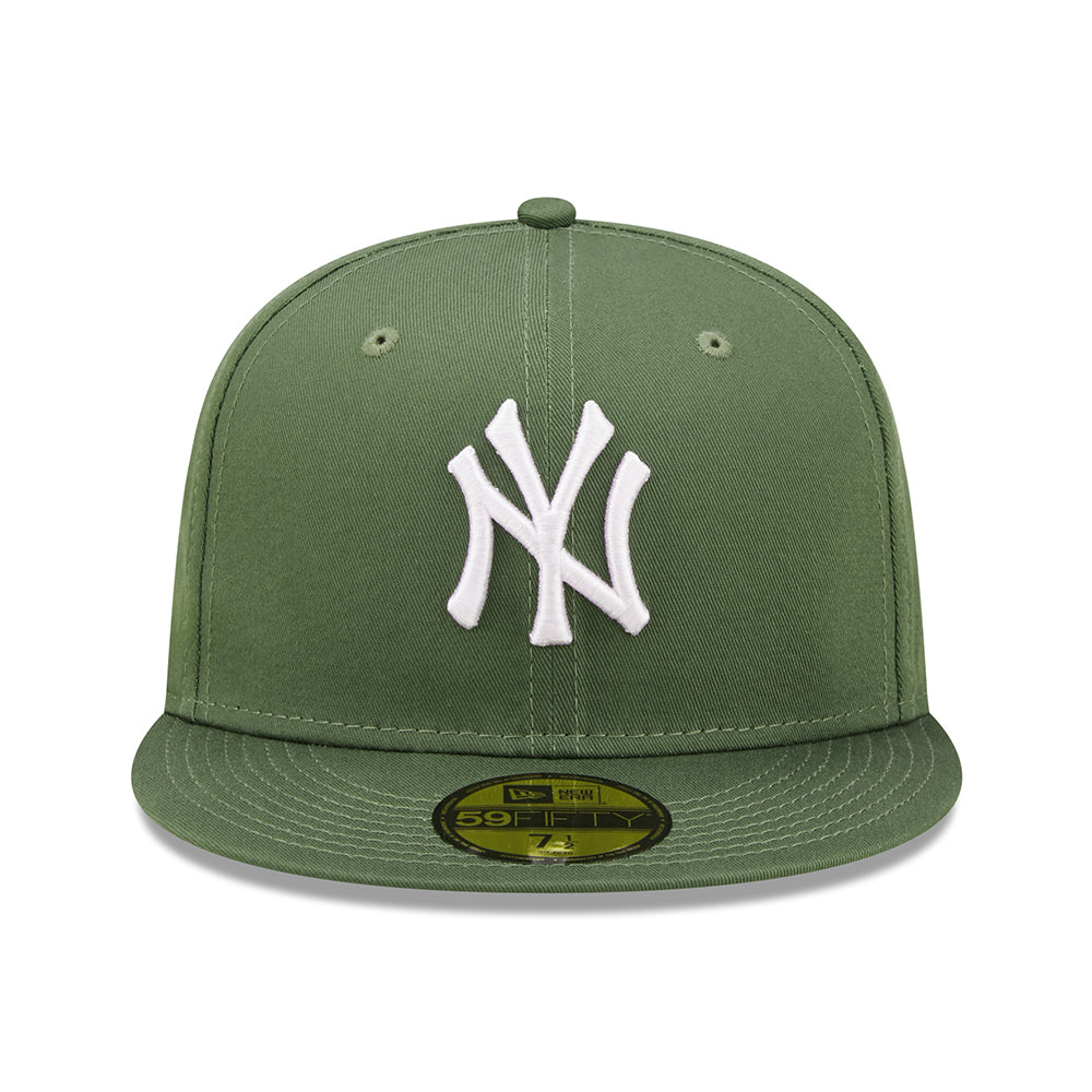 New Era 59FIFTY New York Yankees Baseball Cap - MLB League Essential - Olive-White