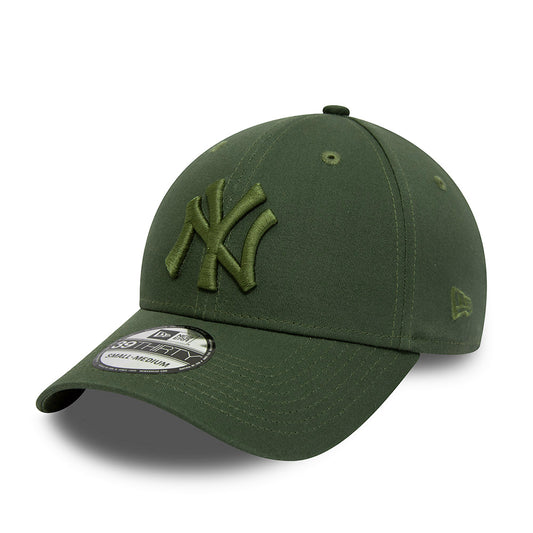 New Era 39THIRTY New York Yankees Baseball Cap - MLB League Essential - Olive On Olive