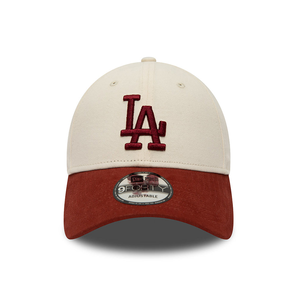 New Era 9FORTY L.A. Dodgers Baseball Cap - MLB - Cream-Cardinal