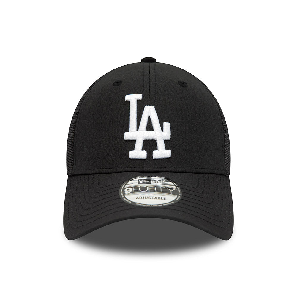 New Era 9FORTY L.A. Dodgers Trucker Cap - MLB Home Field - Black-White