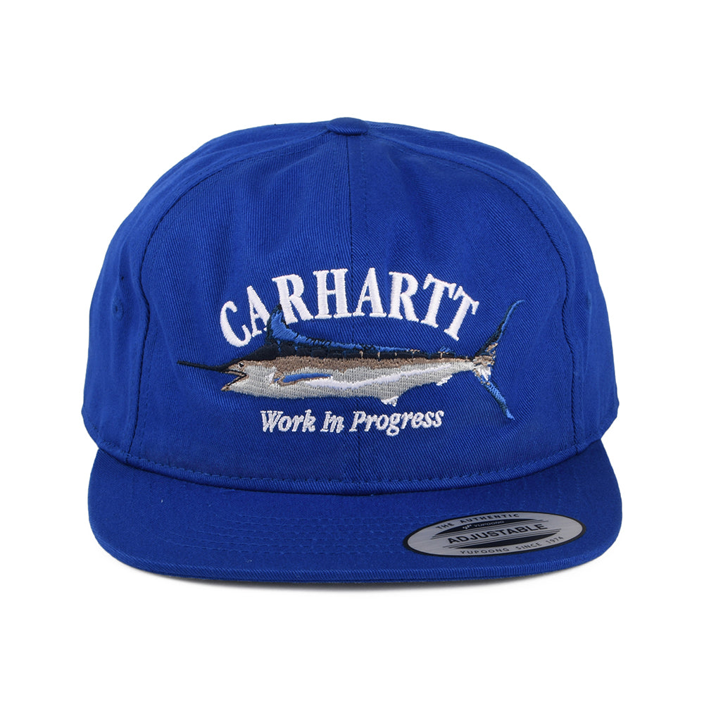 Carhartt WIP Hats Marlin Cotton Twill Flat Brim Baseball Cap - Blue