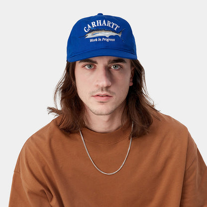 Carhartt WIP Hats Marlin Cotton Twill Flat Brim Baseball Cap - Blue