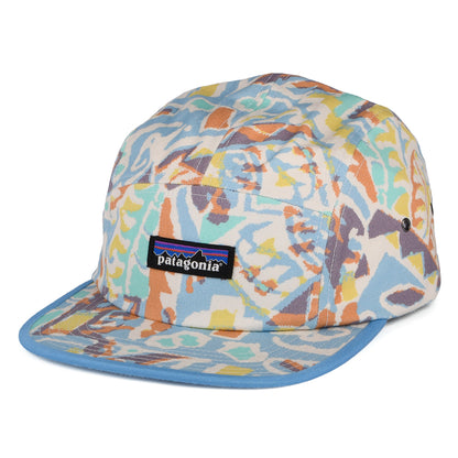 Patagonia Hats P-6 Label Thriving Planet Maclure Organic Cotton 5 Panel Cap - Mid Blue-Multi