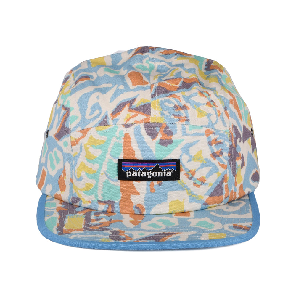 Patagonia Hats P-6 Label Thriving Planet Maclure Organic Cotton 5 Panel Cap - Mid Blue-Multi