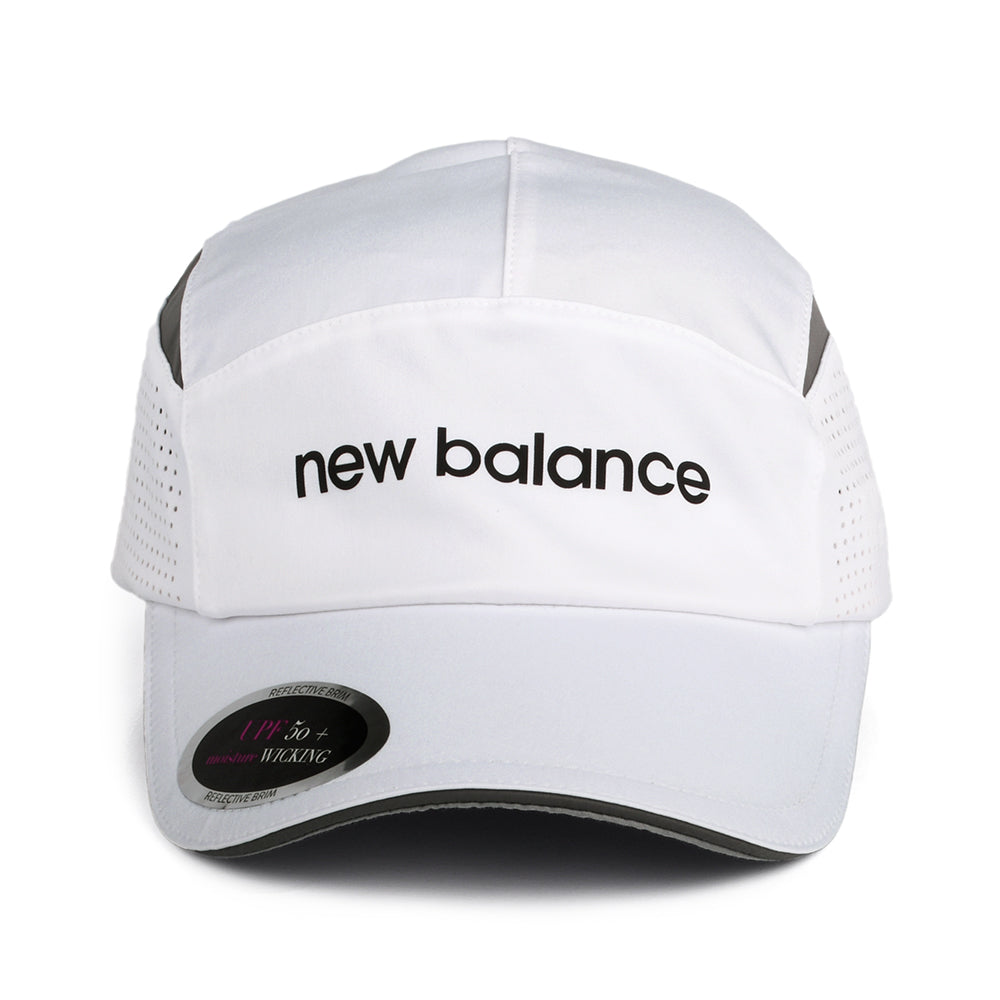 New Balance Hats Laser Running 5 Panel Cap - White