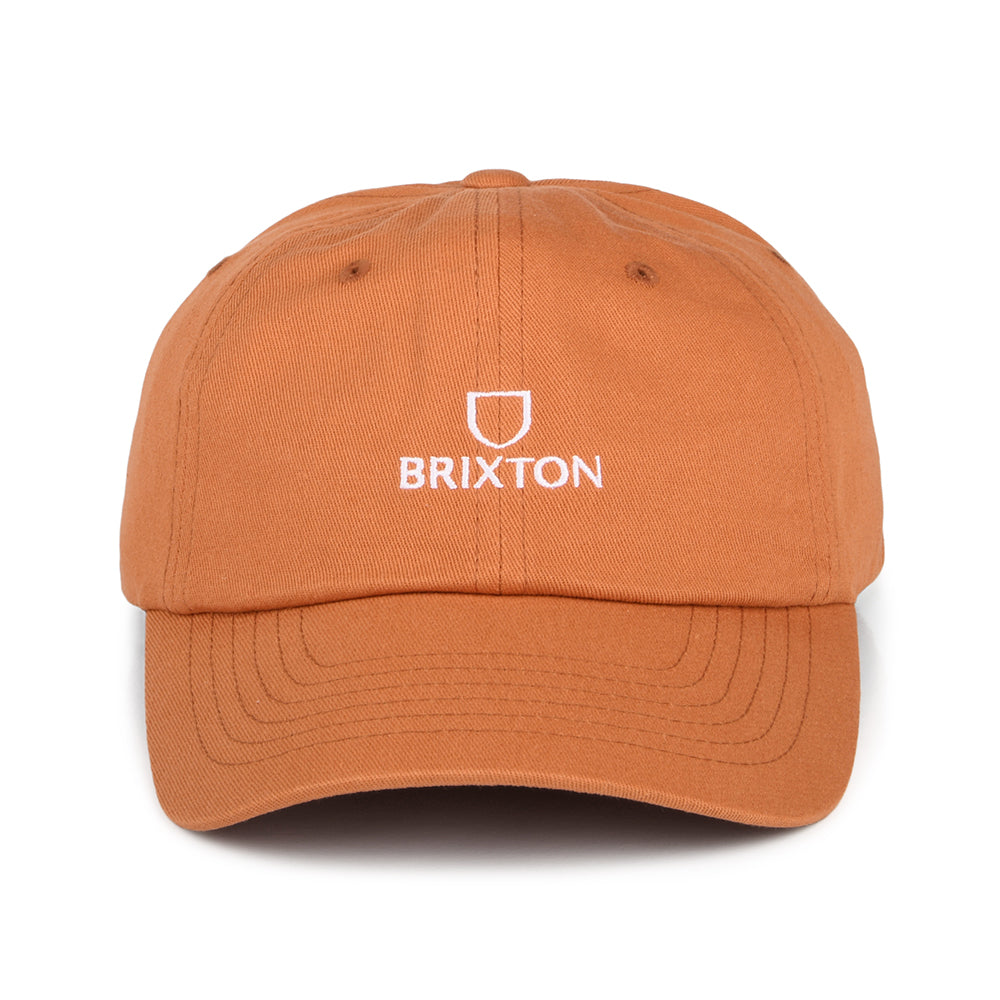 Brixton Hats Alpha LP Cotton Baseball Cap - Washed Orange