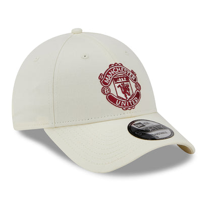 New Era 9FORTY Manchester United FC Baseball Cap - Seasonal - Off White-Cardinal