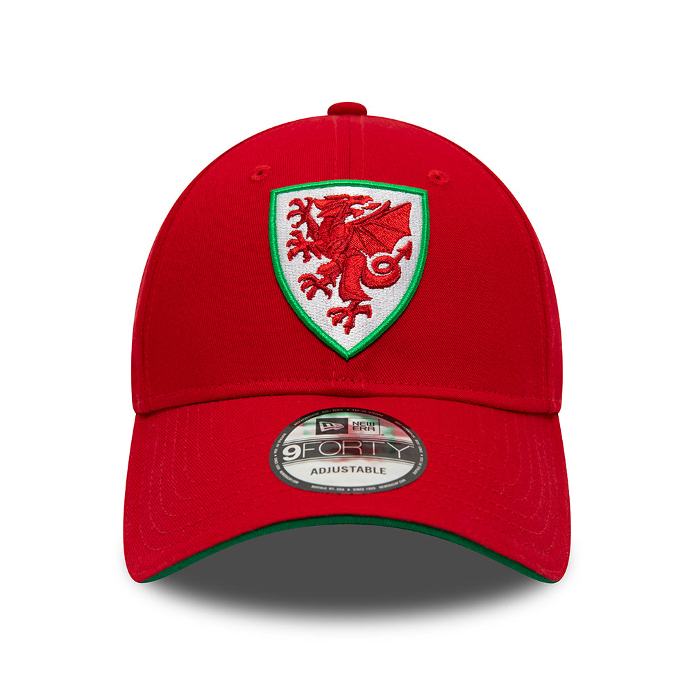 New Era 9FORTY Football Association of Wales Baseball Cap - Core - Scarlet-Green