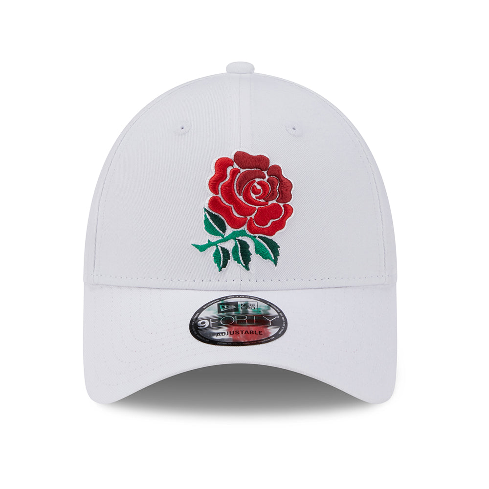 New Era 9FORTY Rugby Football Union Baseball Cap - Core - White-Scarlet