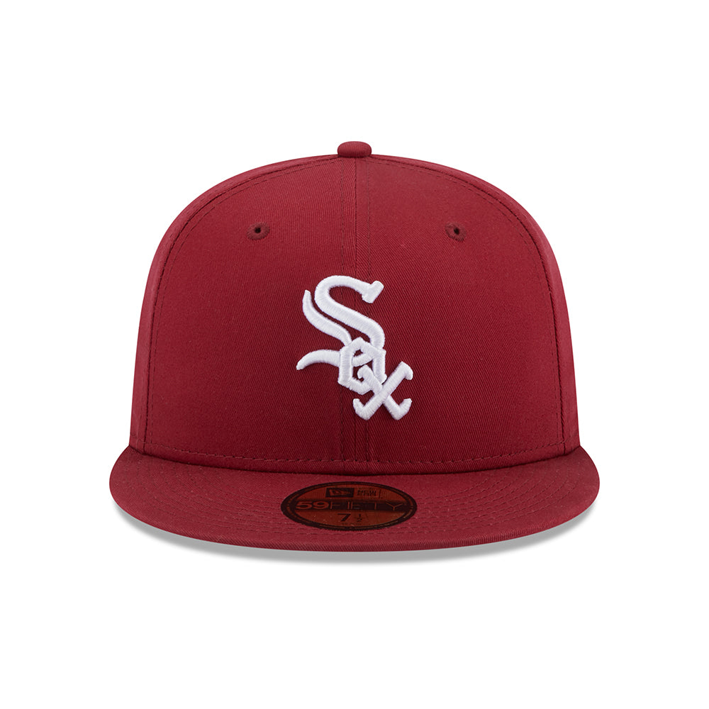 New Era 59FIFTY Chicago White Sox Baseball Cap - MLB League Essential - Cardinal-White