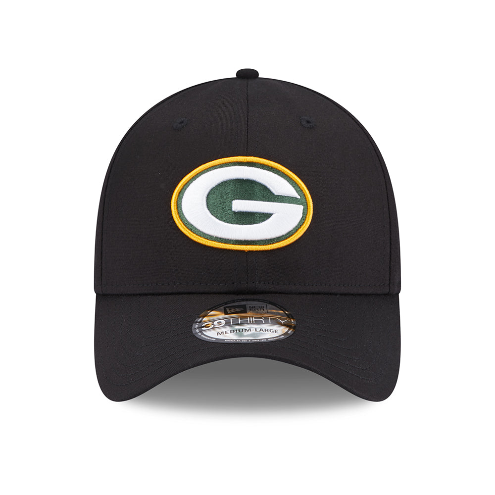 New Era 39THIRTY Green Bay Packers Baseball Cap - NFL Comfort - Black