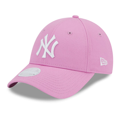 New Era Womens 9FORTY New York Yankees Baseball Cap - MLB League Essential - Rose-White