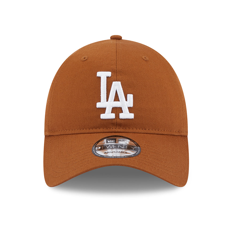 New Era 9TWENTY L.A. Dodgers Baseball Cap - MLB League Essential - Toffee-White