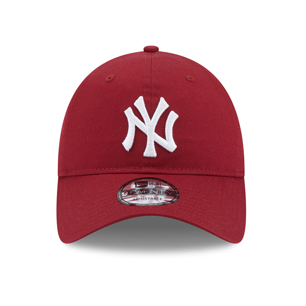 New Era 9TWENTY New York Yankees Baseball Cap - MLB League Essential - Cardinal-White