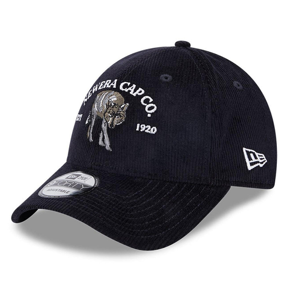 New Era 9FORTY Wolf Baseball Cap - NE Cord - Navy Blue