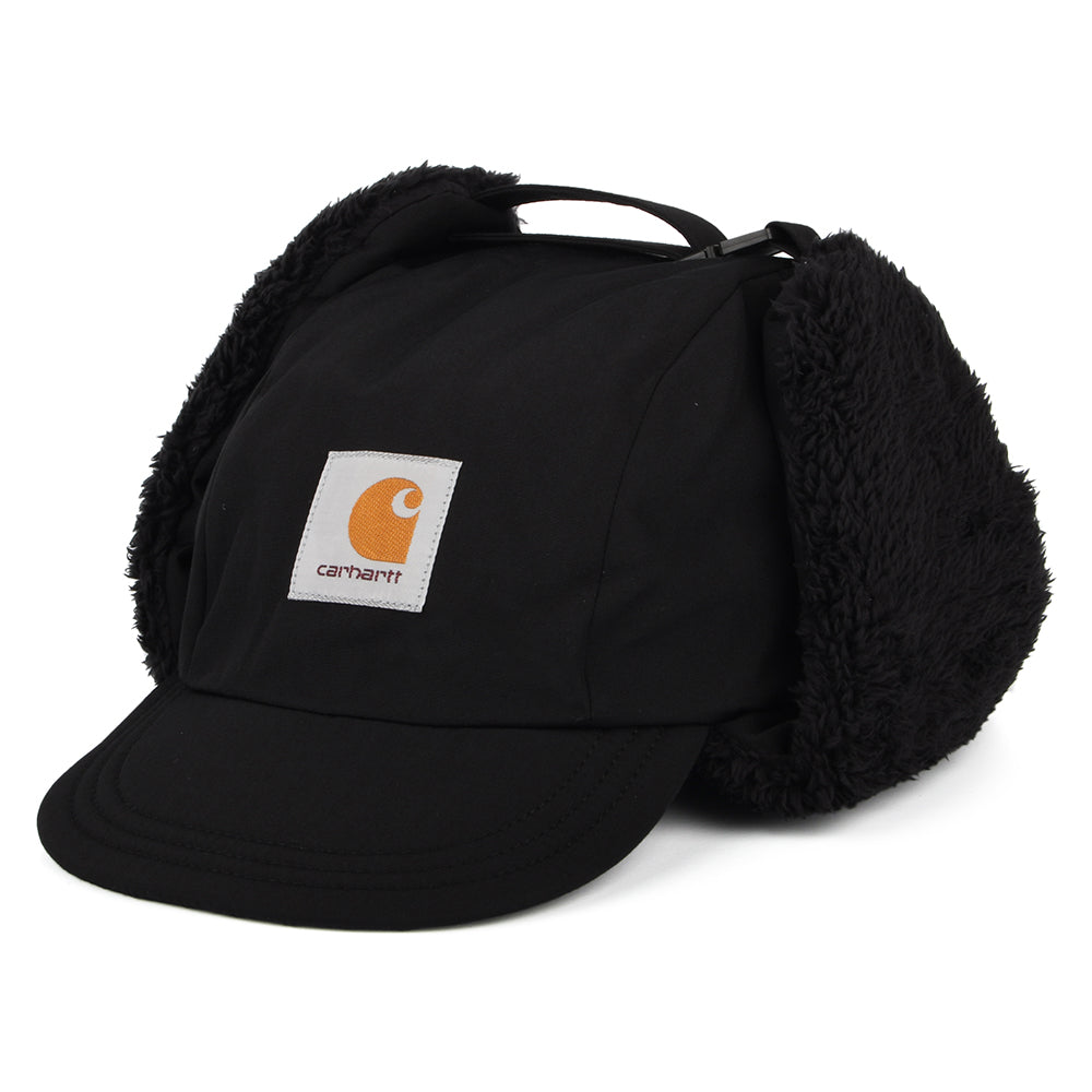 Carhartt WIP Hats Alberta Baseball Cap with Earflaps - Black