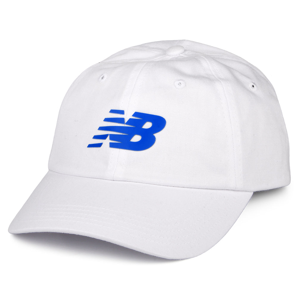 New Balance Hats Curved Brim Snapback Cap - White-Blue