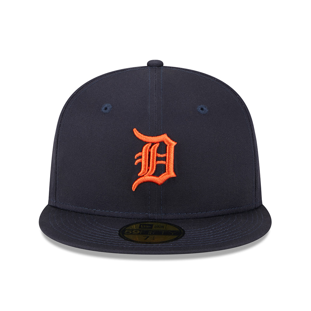 New Era 59FIFTY Detroit Tigers Baseball Cap - MLB League Essential - Navy-Orange