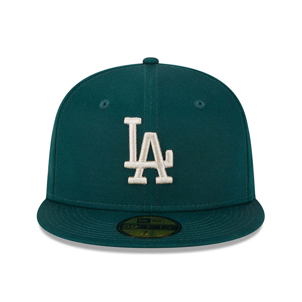 New Era 59FIFTY L.A. Dodgers Baseball Cap - MLB League Essential - Dark Green-Stone