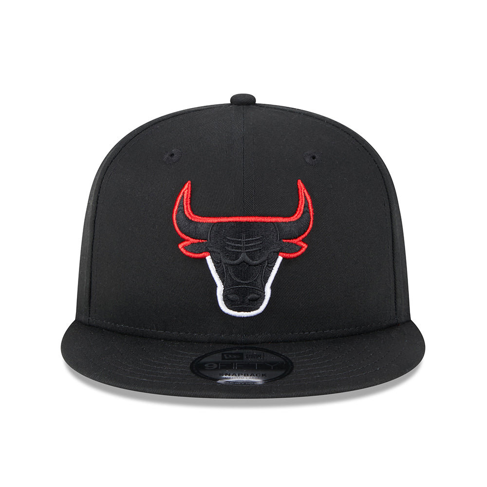 New Era 9FIFTY Chicago Bulls Snapback Cap NBA Split Logo - Black