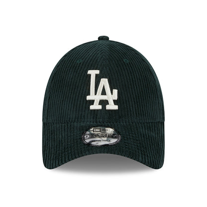 New Era 9FORTY L.A. Dodgers Baseball Cap - MLB Wide Cord - Dark Green-Stone