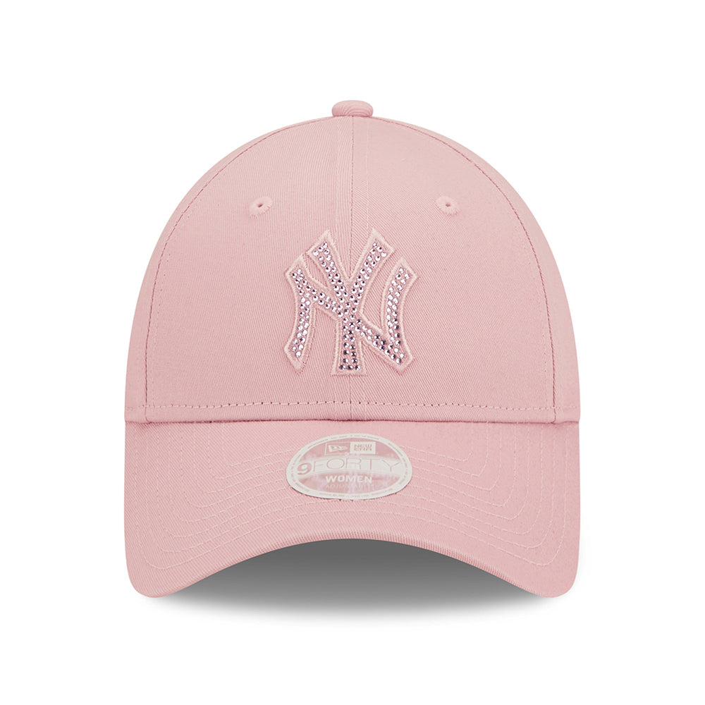 New Era Womens 9FORTY New York Yankees Baseball Cap - MLB Diamante - Pink