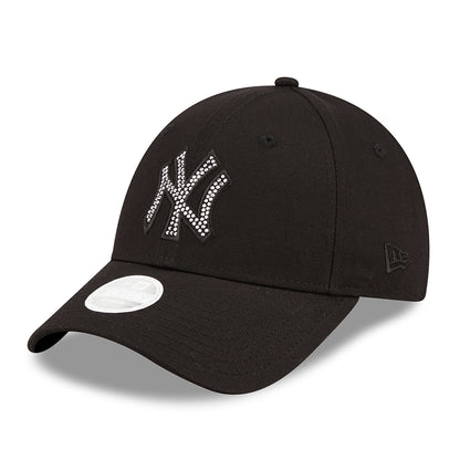 New Era Womens 9FORTY New York Yankees Baseball Cap - MLB Diamante - Black