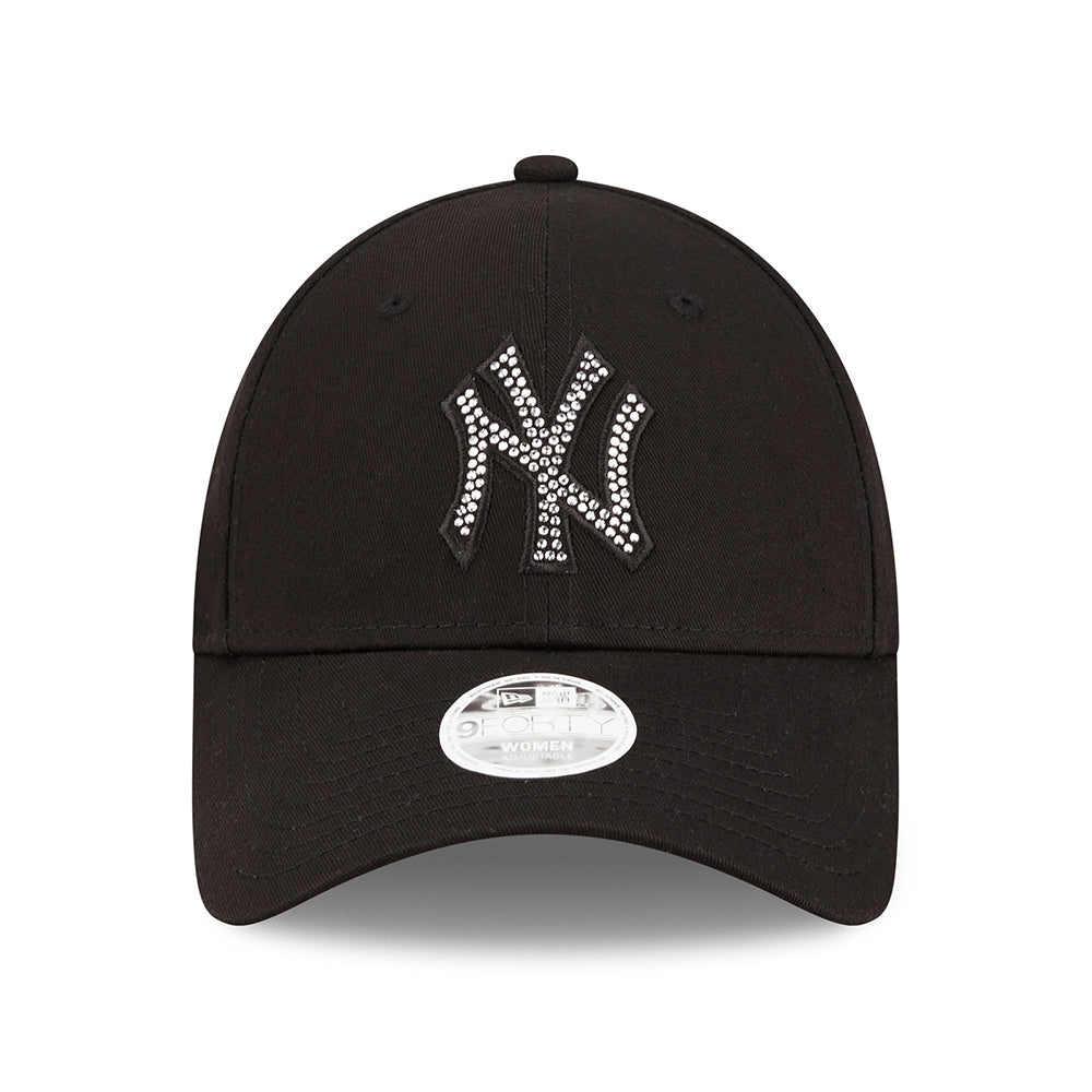 New Era Womens 9FORTY New York Yankees Baseball Cap - MLB Diamante - Black