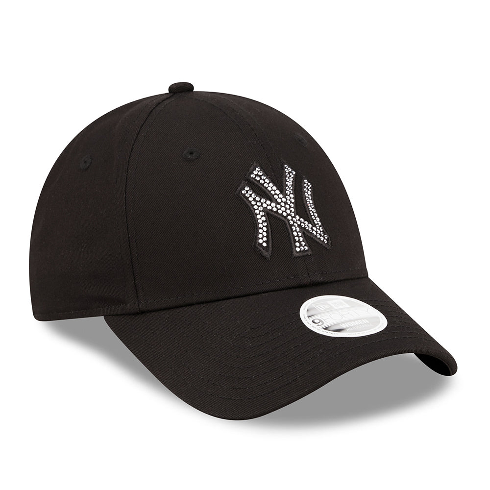 New Era Womens 9FORTY New York Yankees Baseball Cap - MLB Diamante - Black