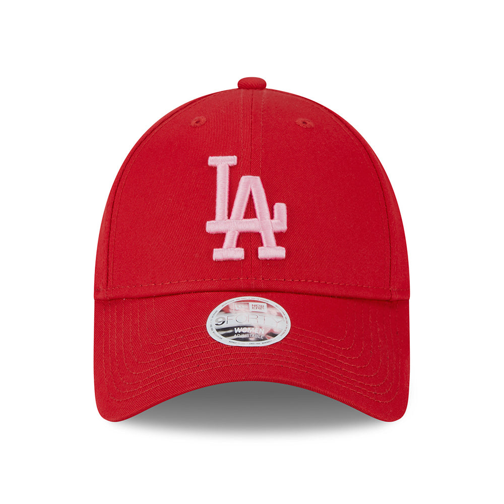 New Era Womens 9FORTY L.A. Dodgers Baseball Cap - MLB League Essential - Scarlet-Rose