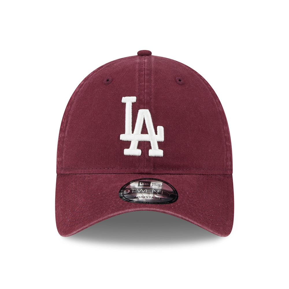 New Era 9TWENTY L.A. Dodgers Baseball Cap - MLB League Essential - Maroon-White