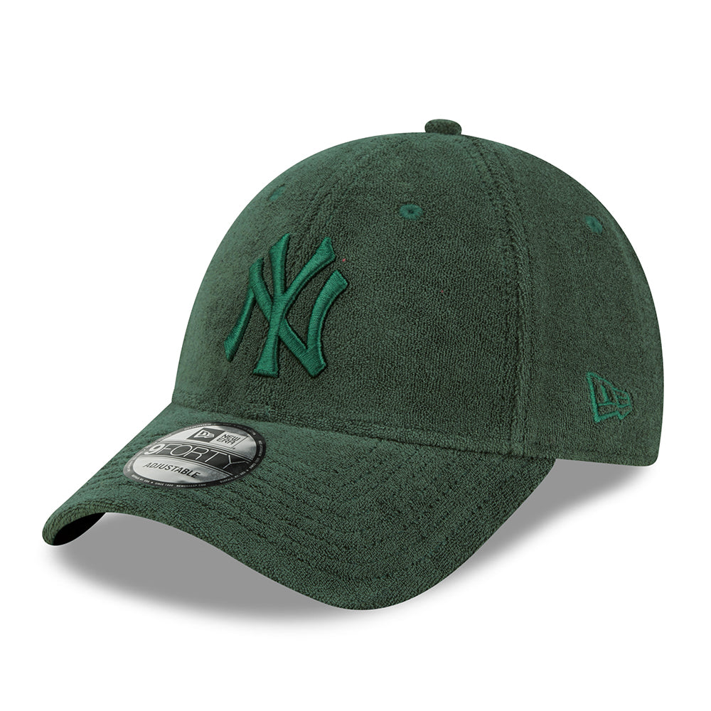 New Era 9FORTY New York Yankees Baseball Cap - MLB Towelling - Dark Green