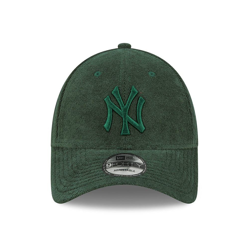 New Era 9FORTY New York Yankees Baseball Cap - MLB Towelling - Dark Green