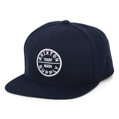 Brixton Hats Oath III Snapback Cap - Washed Navy