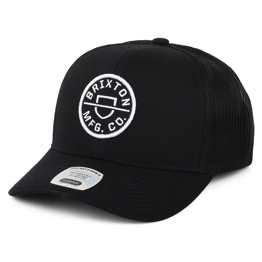 Brixton Hats Crest NetPlus MP Trucker Cap - Black – Village Hats