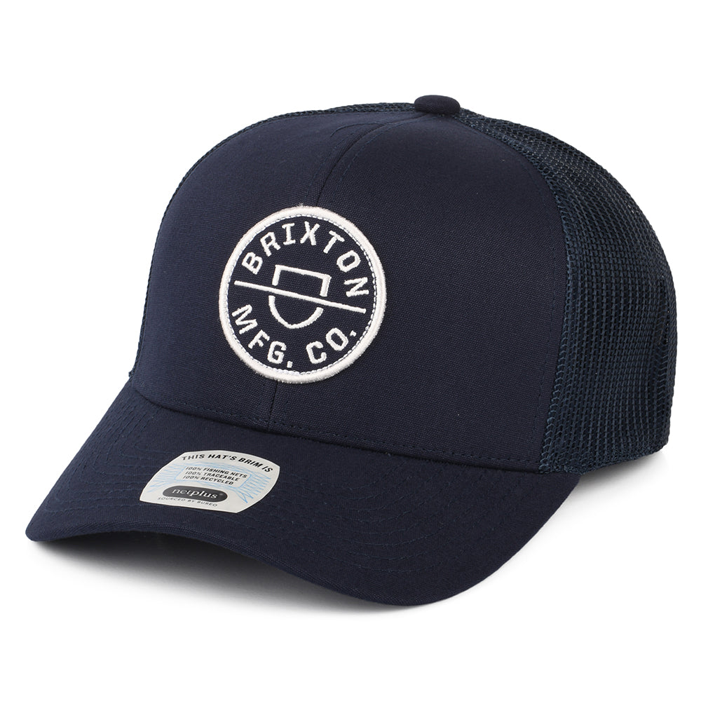 Brixton Hats Crest NetPlus MP Trucker Cap - Washed Navy – Village Hats